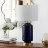 Amaia Glass Table Lamp - Navy - Safavieh