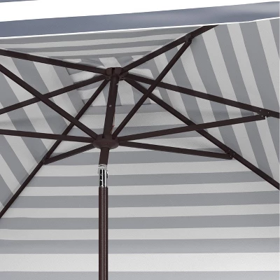 7.5' Square Elsa Fashion Line Umbrella Navy/White - Safavieh - Image 3