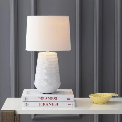18" Stark Table Lamp White (Includes LED Light Bulb) - Safavieh - Image 2