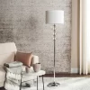 60" Riga Floor Lamp Clear/Chrome (Includes CFL Light Bulb) - Safavieh