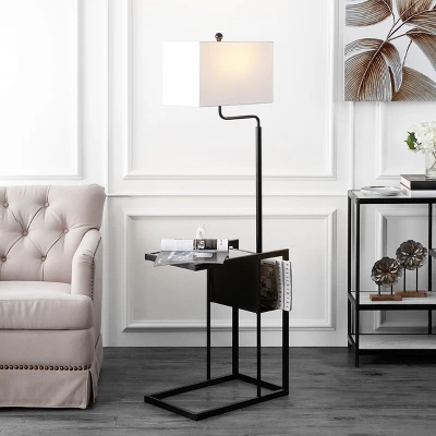 Janson Floor Lamp - Matte Black - Safavieh - Image 3