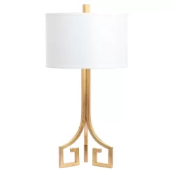 (Set Of 2) 27.5" Arabelle Hardback Table Lamp (Includes CFL Light Bulb) Gold - Safavieh