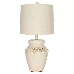 (Set Of 2) 24" Marquesa Vase Lamp Cream (Includes CFL Light Bulb) - Safavieh