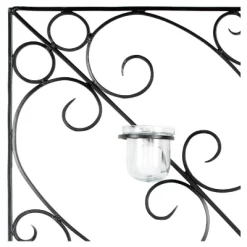28.3" X 28.3" Votive Wall Décor Black - Safavieh