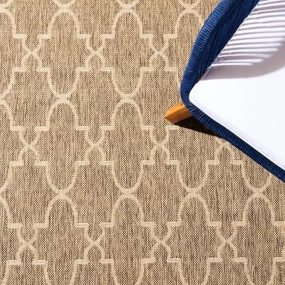 2'7" X 5' Rectangle Gibson Outdoor Patio Rug Dark Beige/Beige - Safavieh - Image 2