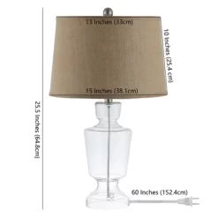 Amby Glass Table Lamp (Set Of 2) - Clear - Safavieh