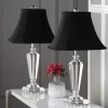 (Set Of 2) 24.5" Lilly Crystal Table Lamp Clear (Includes CFL Light Bulb) - Safavieh
