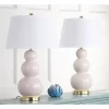 Set Of 2 Pamela Triple Gourd Lamp (Includes LED Light Bulb) Light Gray - Safavieh
